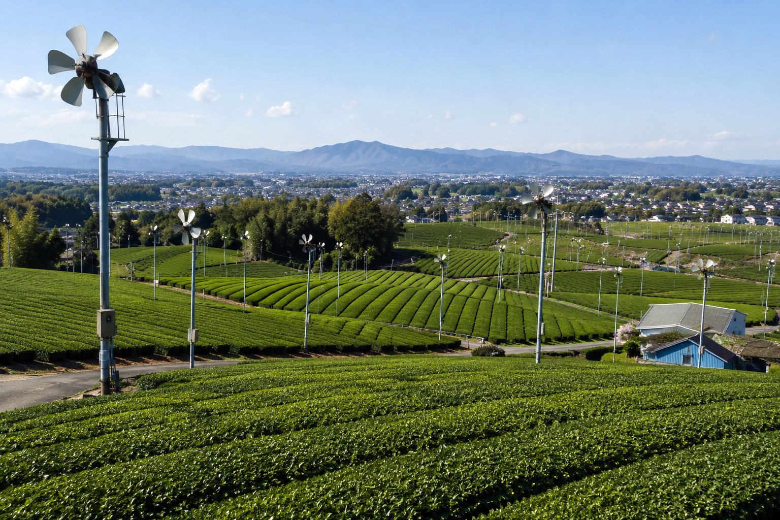 Saitama's cooler climate slows leaf growth, concentrating flavor