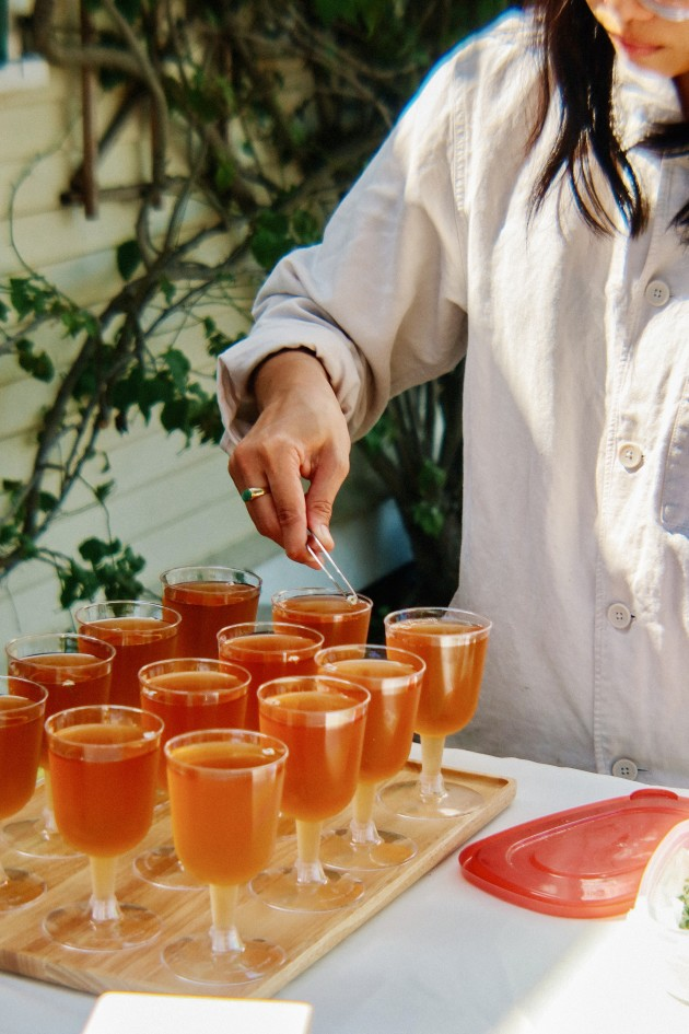 ESTE tea service prepared for guests at a San Diego culinary event