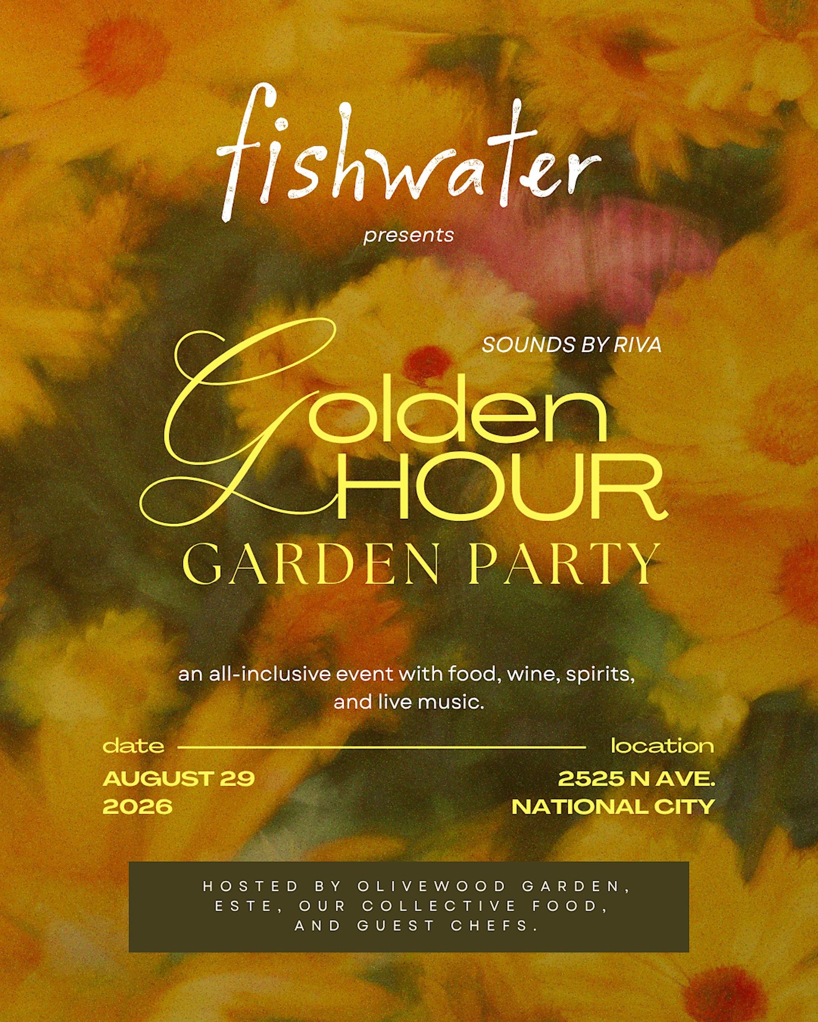 Golden Hour garden event at Olivewood Gardens in National City, San Diego County